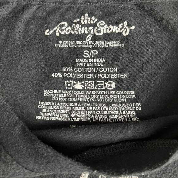 The Rolling Stones Tank Top Women's Size S Black Cotton Blend Europe 82 Graphic - Picture 3 of 7